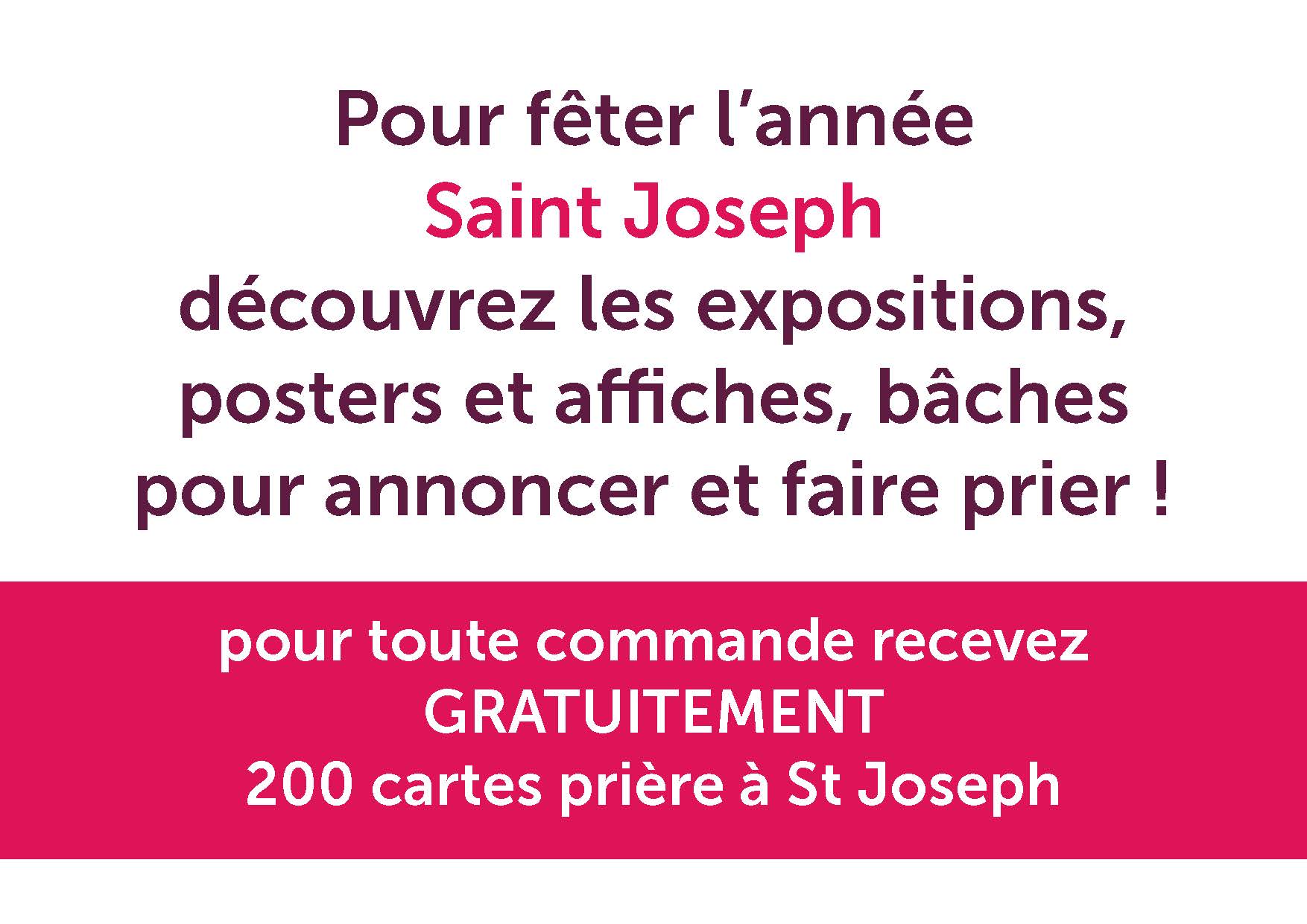 Fêtons ensemble l'année Saint Joseph avec nos paroisses