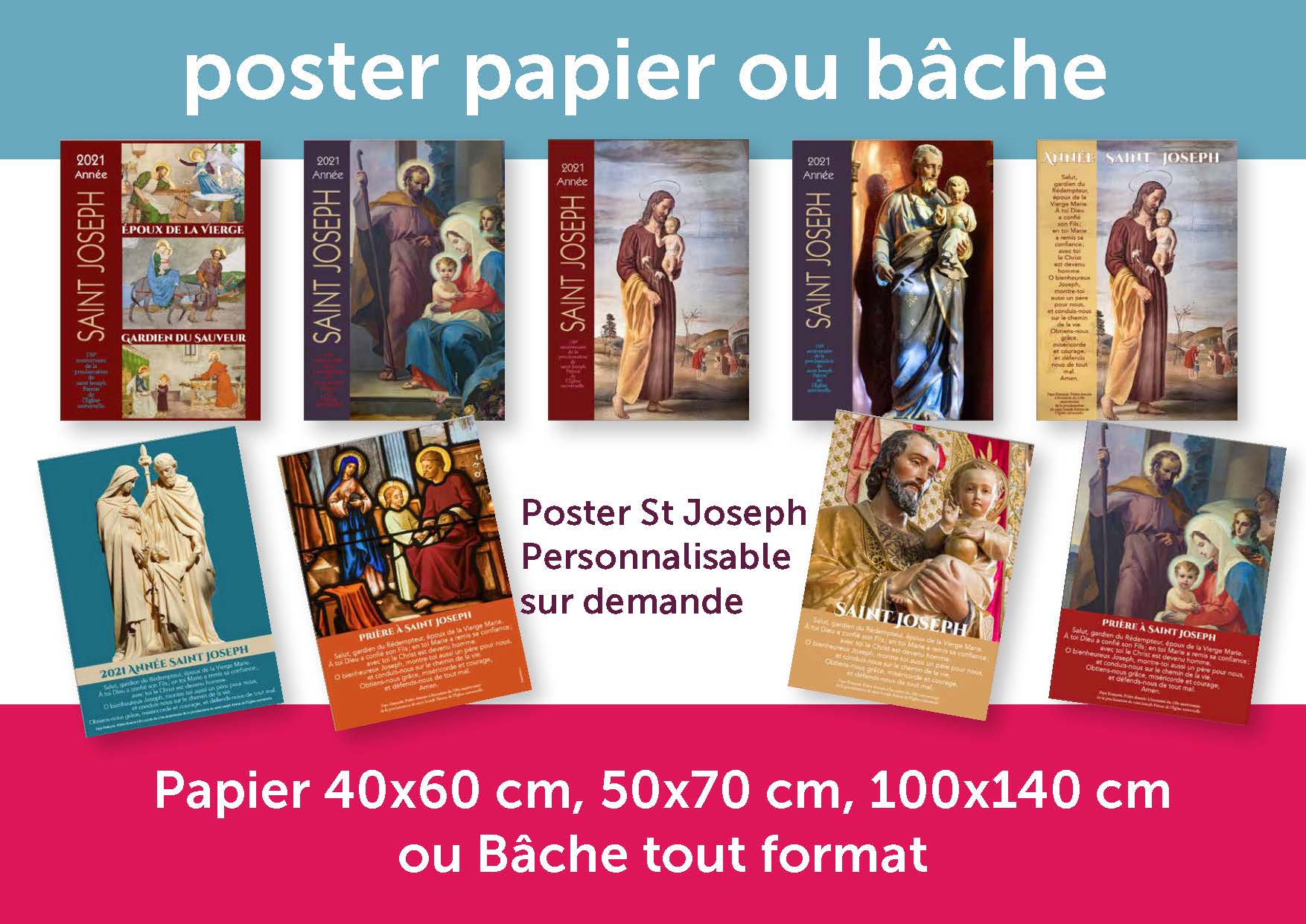 Poster papier (ou bâche) pour annoncer l'année Saint Joseph