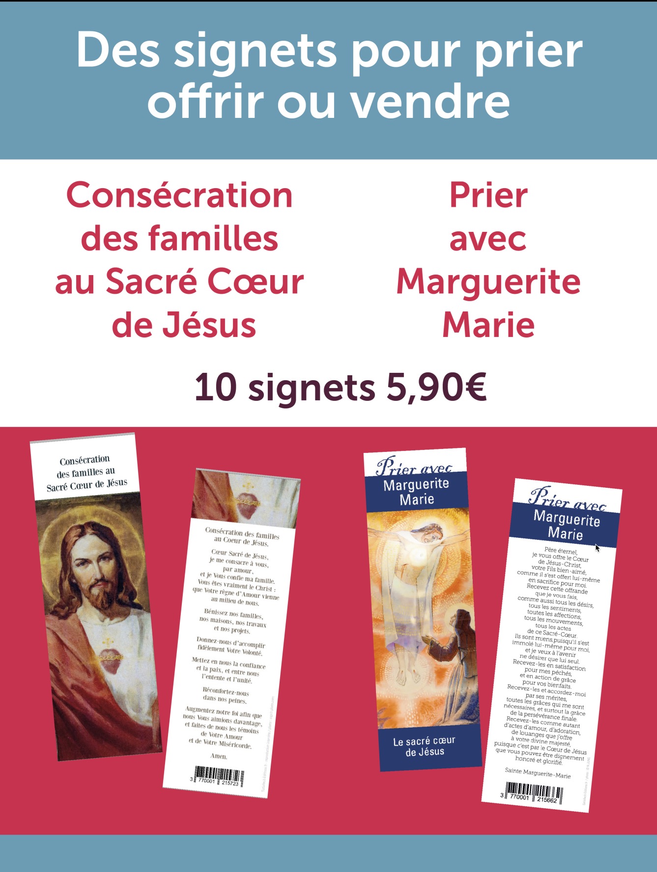 Signets Sacré Cœur de Jésus Christ
